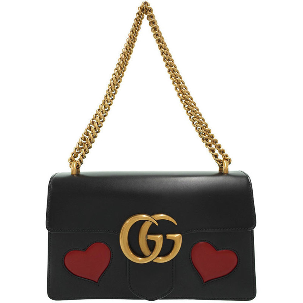 Gucci GG Marmont Heart Shoulder Bag Leather